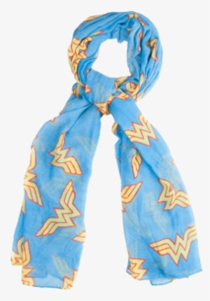 Wonder Woman Logo Scarf - Wonder Woman All Over Print Fashion Scarf