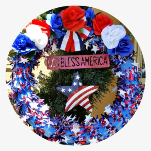 Patriotic Pool Noodle Wreath - Pool Noodle
