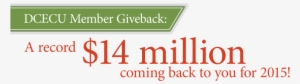 2015 Member Giveback - Dow Chemical Employees Credit Union