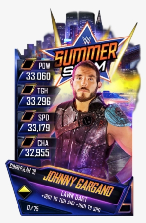 Supercard Johnnygargano S3 Hardened Fusion 10606 Supercard - Wwe Supercard Summerslam 18