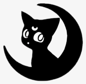 Picsart Sticker Sailormoon Cat Luna Cute Moon Catmoon - Sailor Moon Luna Stencil