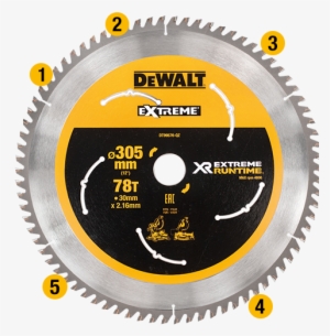 Extreme Runtime Blades - Dewalt Dt99576 Xr 305x30x78t Xtreme Runtime Mitre Saw