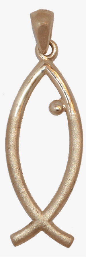 14k Gold Ichthus Fish Pendant - Pendant