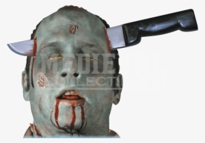 Zombie Knife Thru Head - Zombie With Knife In Head
