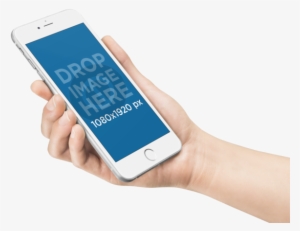 Mockup Template Of A Woman Holding Iphone 6 Plus - Mobile Phone
