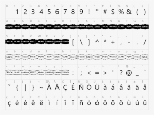 Comic Fx Character Map - Aliens Font