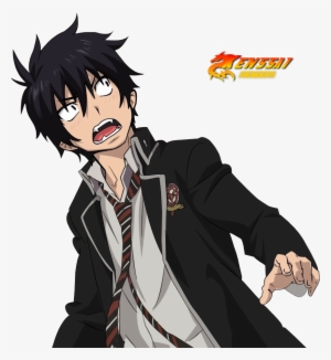 Rin Okumura Render 1 - Blue Exorcist: Rin & Yukio Fabric Poster
