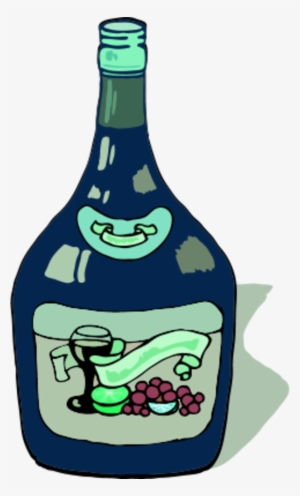 Wine Bottle And Wine Glass - Wine Bottle Clipart