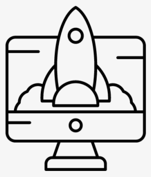 Rocket Launch Monitor Vector - Computer Monitor