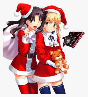 Saber / Rin Tohsaka【fate/stay Night】 Tohsaka Rin, Fate - Fate Stay Night Saber Christmas