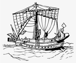 Old Sailing Ships Clipart Coloring Book - Kapal Berlayar Art