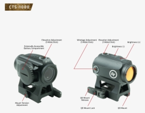 Cts-1000 Electronic Sight Compact Tactical Red Dot