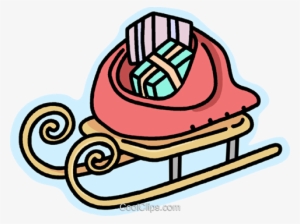 Santa's Sleigh Royalty Free Vector Clip Art Illustration