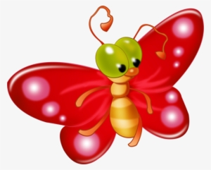 Cute Butterfly Cartoon Clip Art Images On A Transparent - Cute Butterfly Clip Art With Transparent Background