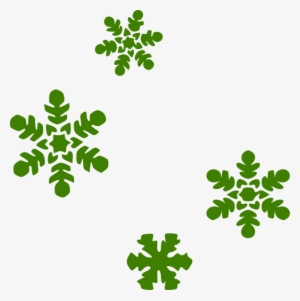 How To Set Use Green Snow Flakes Clipart - Draw A Tiny Snowflake