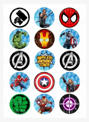 Avengers - €7 - 50 - Iron Man - Justice League Cupcake Topper