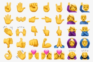 Hand Gestures - Ios Emoji Png Download