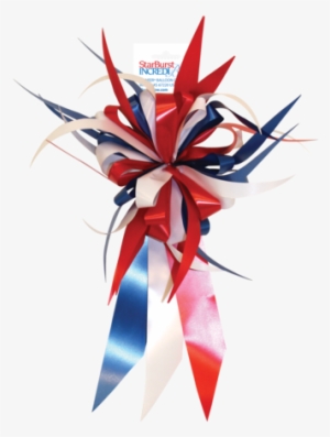 Lazo Starburst En Tricolor, Azul, Rojo Y Blanco - Globos Azul Blanco Y Rojo