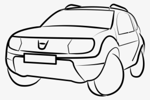 Renault Master Dacia Duster Car - Line Art Mobil Cadillac