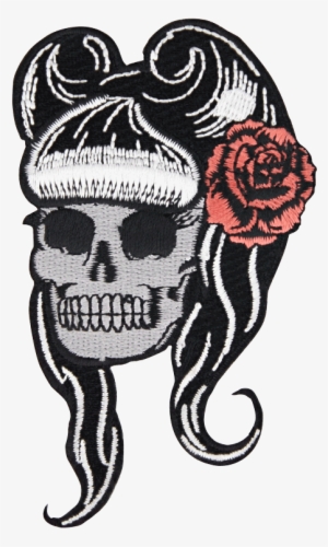 Suavecita Skull Head Patch - Black