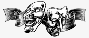 Comedy Tragedy Masks Png - Happy Sad Masks