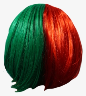 Red And Green Bob Costume Wig - Red And Green Christmas Wig