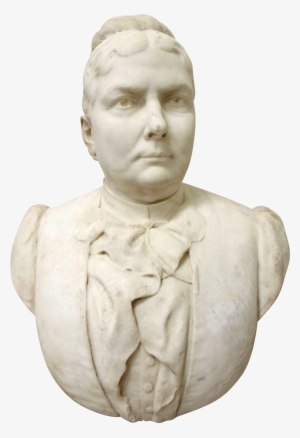 Hand Carved Marble Bust Of A Matronly Woman-19th C - Bust