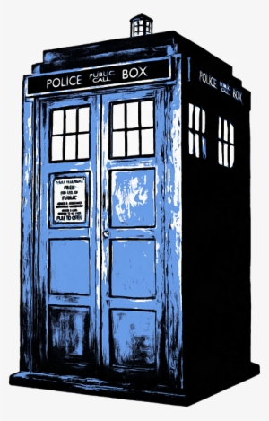 Bleed Area May Not Be Visible - 8 Round Doctor Who Tardis Solo Birthday Edible Icing