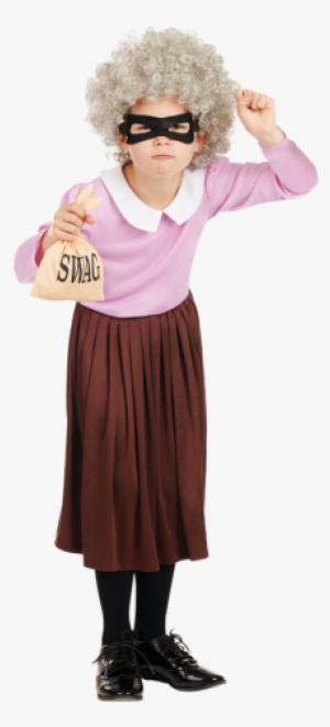 Burglar Granny Costume - Girl World Book Day Costumes
