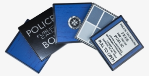 Tardis Ceramic Coasters - Doctor Who Tardis Ceramic Coaster Set