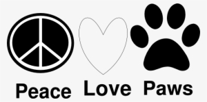 Original Png Clip Art File Peace Love And Paws Svg