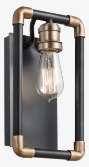 Kichler 1-light Industrial Pipe Wall Sconce - Industrial Nickel Wall Lights