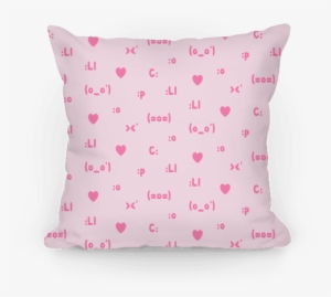 Emoji Pink Pattern Pillow - Human