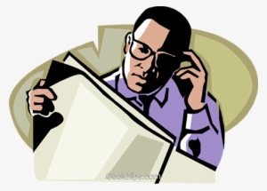 Man Reading A Newspaper - Black Man Reading Newspaper