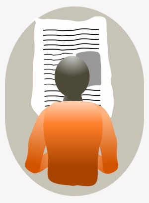 This Free Icons Png Design Of An Orange Person Reading