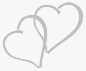This Free Clipart Png Design Of Silver Hearts Clipart - Double Heart Icon Png