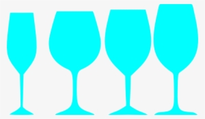 Teal Wine Glasses Clip Art - Blue Wine Glass Clip Art