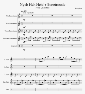 Nyeh Heh Heh Bonetrousle Partituras Musicais Gratuitas, - Music