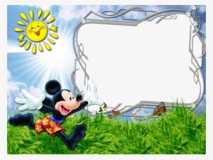 What A Sunny Day With Mickey Mouse - Miss You Card With Pink Daisy-gerbera And Butterfly