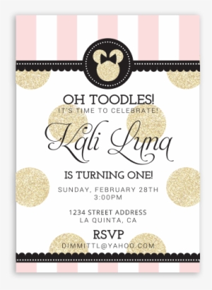 Minnie Mouse Baby Birthday Invitations1 - Font