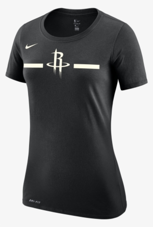 Women's Houston Rockets Nike Black Stripe Tee - Houston Rockets