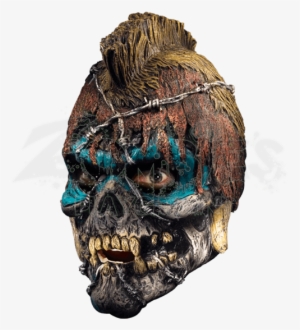 Scalped Skull Vinyl Mask - Scalped Zombie Mask 4521