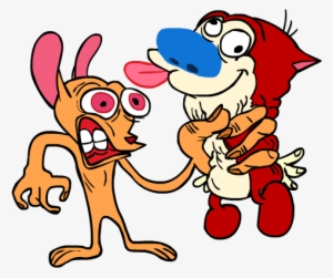 Ren Holding Stimpy - The Ren & Stimpy Show