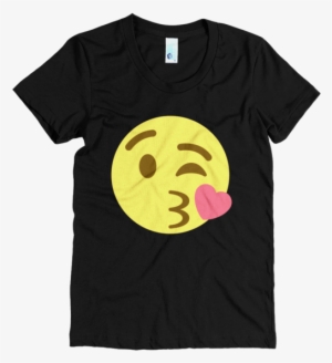 Kissy Emoji T-shirt An Emoji Face Blowing A Kiss - Eat Fruit Not Animals