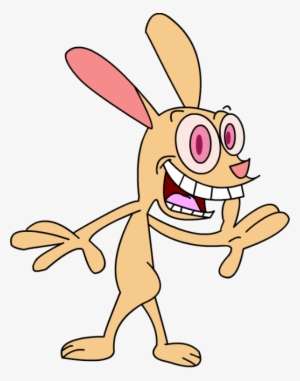 Ren Hoek Looking Excited-rx317 - Famous Cartoons Dogs Png