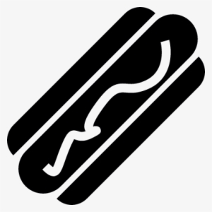 Hot Dog With Mustard Vector - Hot Dog Silhouette Png