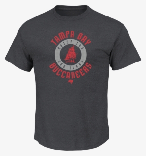 Majestic Buccaneers Men's Charcoal Keep Score Tee By - Panthers Super Bowl 50 Champions