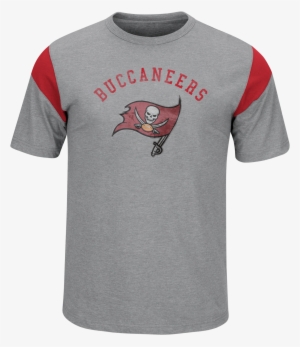 Majestic Buccaneers Men's Grey Pure Heritage Tee By - Tampa Bay Buccaneers