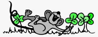 Mouse Playing In Shamrocks Png Images - St Patrick's Day Mice