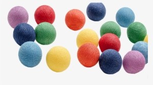 Baumwoll Kugellichterkette Regenbogen, Cotton Ball - Png Color Cotton Balls